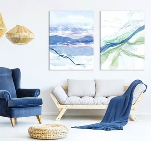 Blue Mountains in "Washi" | Paintings by Jan Sullivan Fowler