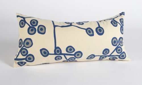 Scandinavian Floral Cream Lumbar Pillow | Pillows by Parallel