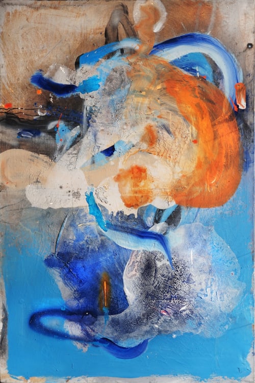 Blue Bridge Boy | Oil And Acrylic Painting in Paintings by Adriano Ribeiro