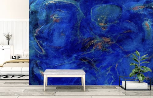 Blue Eye Cenote Wallpaper Mural | Wall Treatments by MELISSA RENEE fieryfordeepblue  Art & Design
