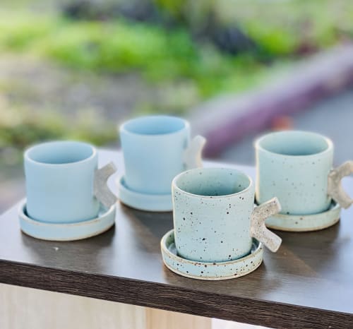 Seafoam - Twiggy Espresso cup & Saucer | Drinkware by Tomoko Ceramics | Oakland in Oakland