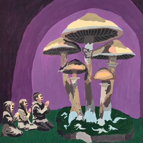 Communion 60 x 60" (Acrylic painting on canvas) | Oil And Acrylic Painting in Paintings by Stayfin