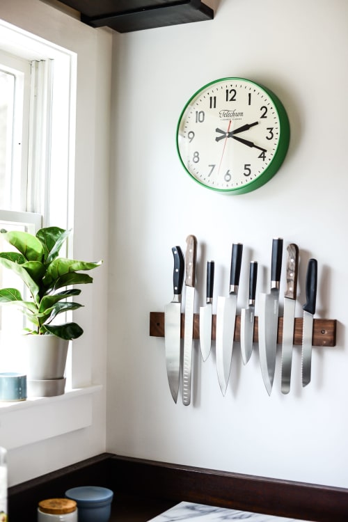 Mid Century Corby Wall Clock - Green | Wall Hangings by France and Son | Fare Isle's (Kaity's) Kitchen in Nantucket