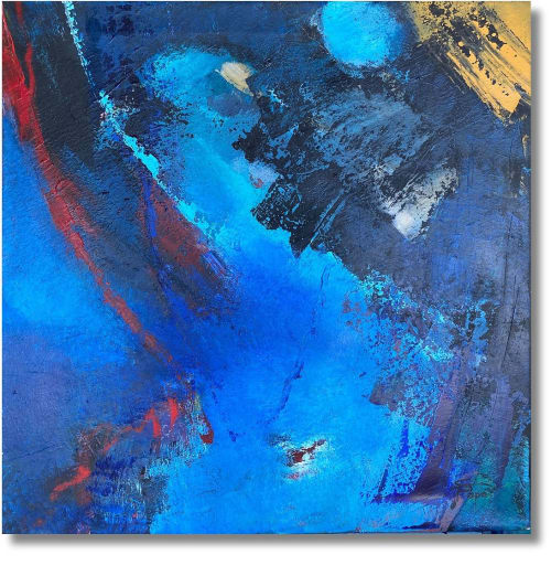 Grotta Azzurra/Blue Grotto | Oil And Acrylic Painting in Paintings by Christiane Papé