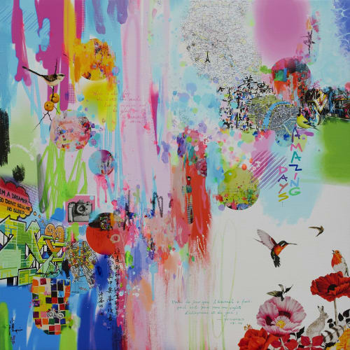 Amazing days II - Original mixed media painting | Paintings by Xiaoyang Galas