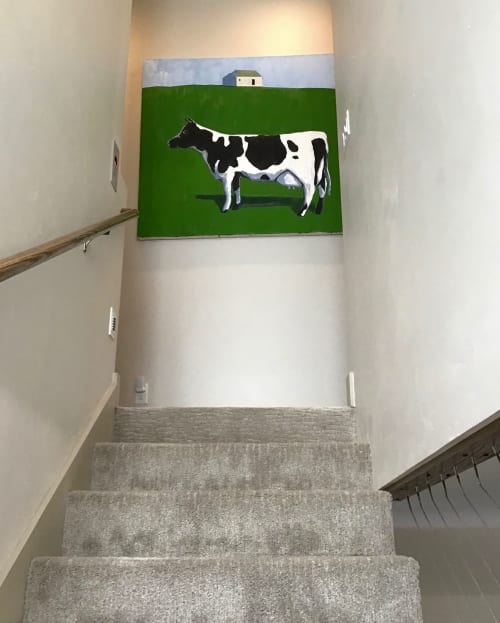 'The Cow' original oil painting by Scott Redden | Oil And Acrylic Painting in Paintings by Scott Redden