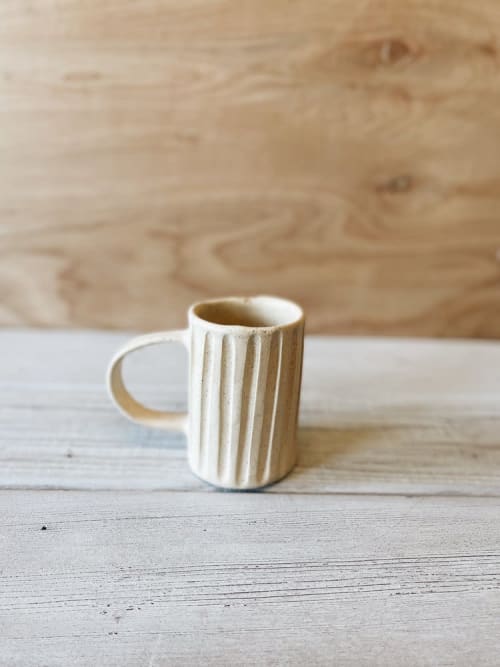 Organic Ceramic Lined Mug in Speckled Cream | Cups by Bridget Dorr