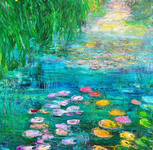 Turquoise Cove | Oil And Acrylic Painting in Paintings by Checa Art