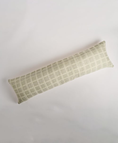 La Popa Oversized Lumbar Pillow Cover Mint & Sage Green | Pillows by ZUAHAZA | Casa Jaguar Cartagena in Cartagena de Indias