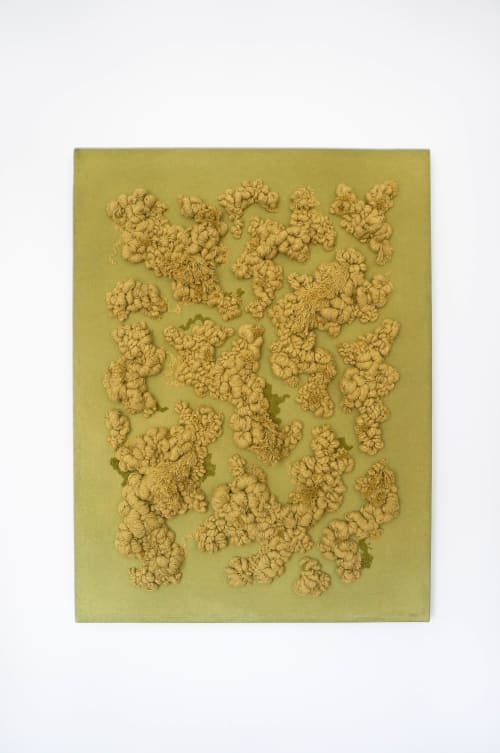 Green texture | Embroidery in Wall Hangings by Mariana Baertl