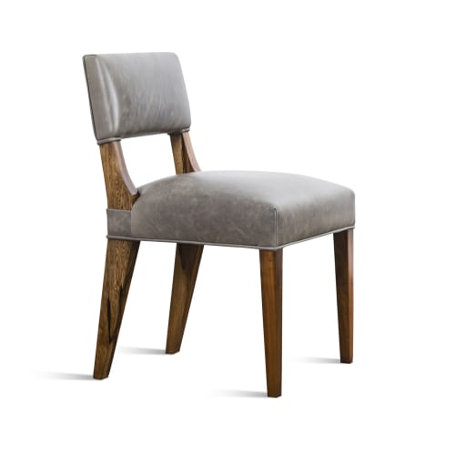 Dining Chair in Exotic Wood and Leather by Costantini, Bruno | Chairs by Costantini Design