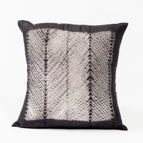 Ara Black Silk Pillow | Pillows by Studio Variously