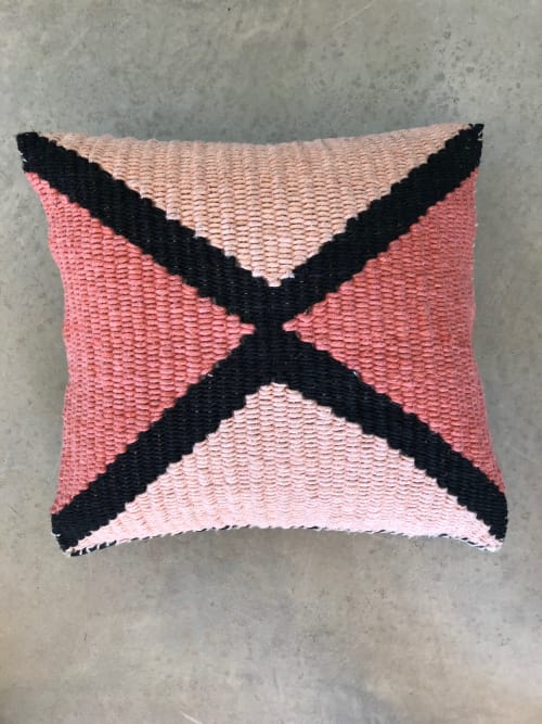 Handmade Hemp Living Room Textile Pillow By Tanu Handwoven