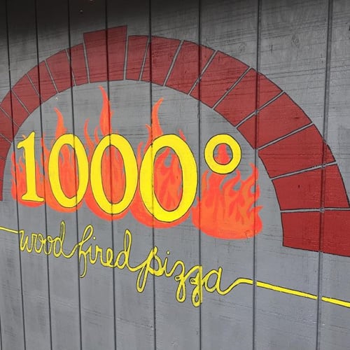 1000 Degree Wood Fired Pizza Mural