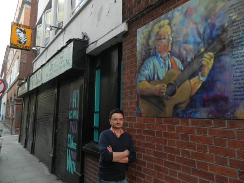 Portrait of Paul Brady | Murals by Pawel Jasinski | The Icon Factory & The Icon Walk in Dublin