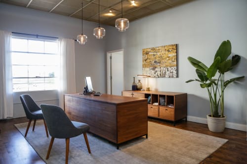 American Can Desks And Credenza By Goodwood Seen At American Can