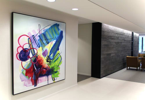 Installation view of "Study 1" | Paintings by Pamela Staker Studio | Willis Tower in Chicago