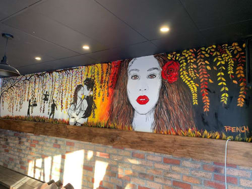 Indoor Mural | Murals by Joy French | WILLOW DINING in Burleigh Heads