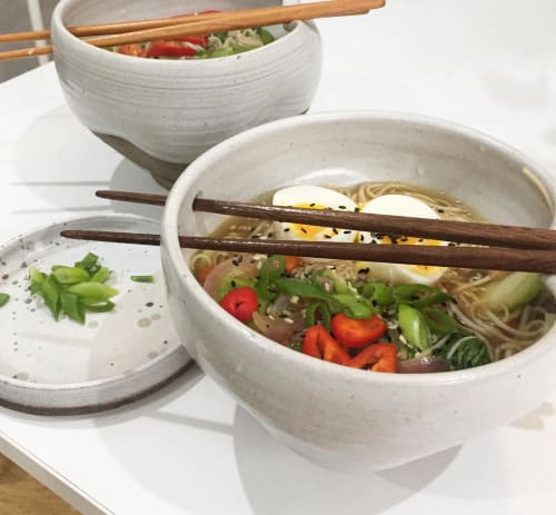 Organic noodle bowls | Tableware by fdpottery