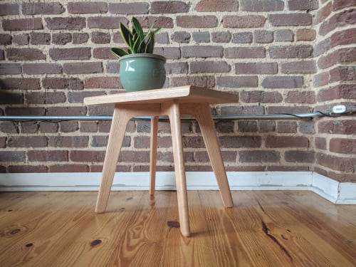 Jack Stool | Jack Plant Stand - Mid Century Modern Plant stand in Oak | Chairs by Max Moody Design