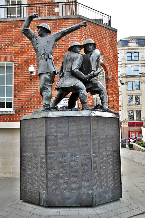 National Firefighters Memorial | Public Sculptures by John Mills | St. Paul's Cathedral in London