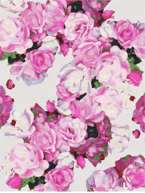 BED OF ROSES (custom) | Area Rug in Rugs by Emma Gardner Design, LLC