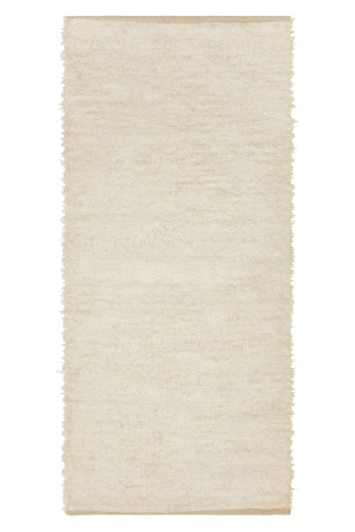 Cotton Flatweave Bath Mat - Cream Large | Rugs by MK Objects