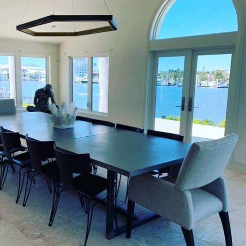 Brass + Aluminum Hex Lamp | Chandeliers by CP Lighting