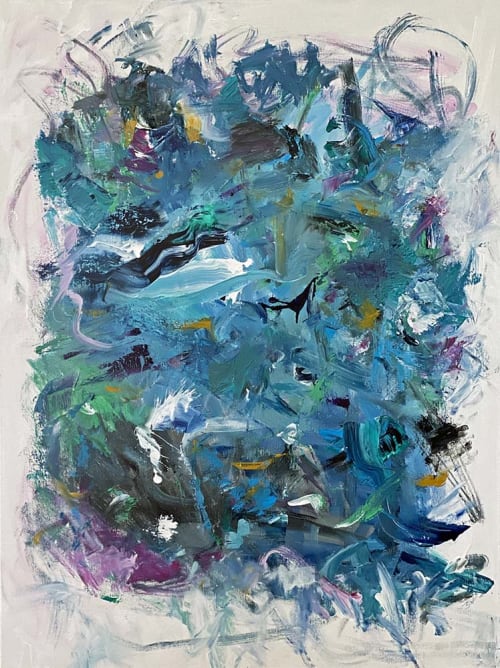 The Happy Artist | Oil And Acrylic Painting in Paintings by Strokes by Red - Red (Linda Harrison)
