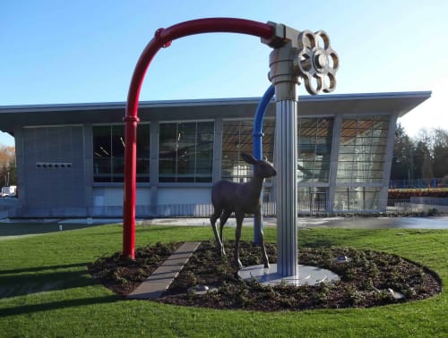CIRCULATION (Sculpture B) | Public Sculptures by COOKE-SASSEVILLE | Grandview Heights Aquatic Centre in Surrey