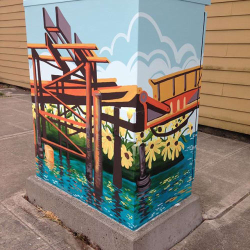 Blackeyed Port | Murals by Megan Lingerfelt | 14th Ave S & S Cloverdale St in Seattle