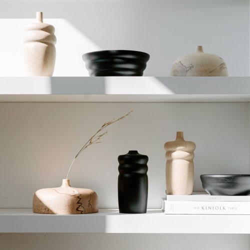 Sonsy Black Vase #2 | Vases & Vessels by Whirl & Whittle