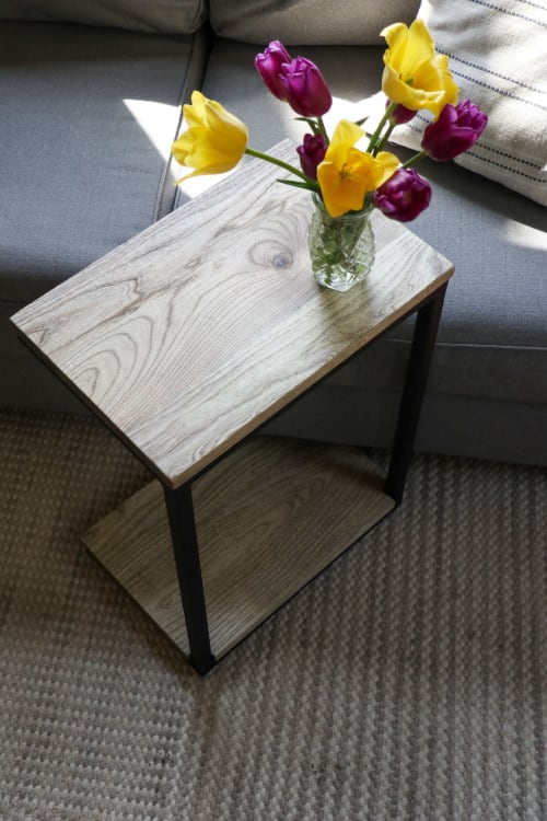 Hackberry Floor Shelf Modern C Side Table (in stock) | Tables by Hazel Oak Farms