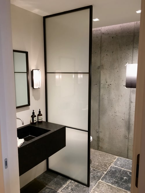 Bathroom Screen Partition | Door in Furniture by Michael Daniel Metal Design