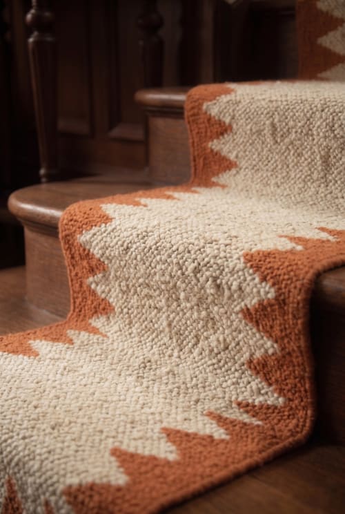 Handwoven Woolen Runner Rug | Rugs by Evergreen Carpets