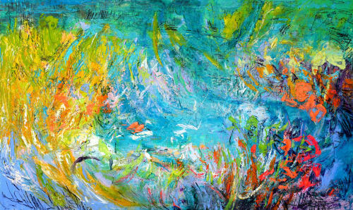 Butterfly Garden, Oil Painting | Oil And Acrylic Painting in Paintings by Dorothy Fagan Fine Art: Joy's Garden