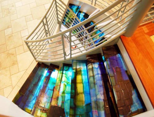 Cast glass staircase | Art & Wall Decor by Walter Gordinier