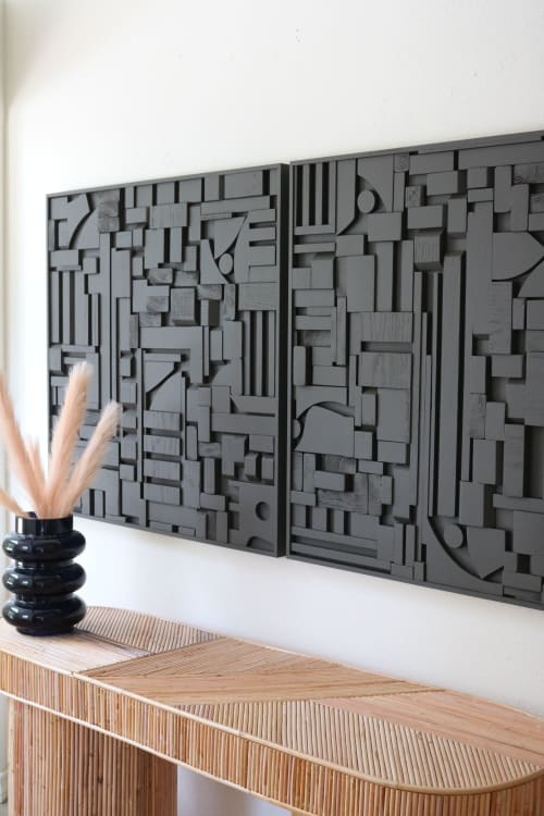 Brutalist Organic Wood Art | Mixed Media in Paintings by Blank Space Studios