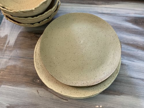 Handformed Rustic Stoneware | Ceramic Plates by White River Pottery