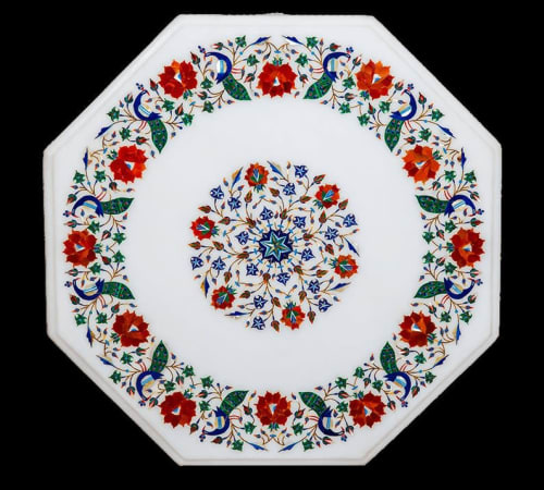 white marble table, coffee table, end table, tabletop | Tables by Innovative Home Decors