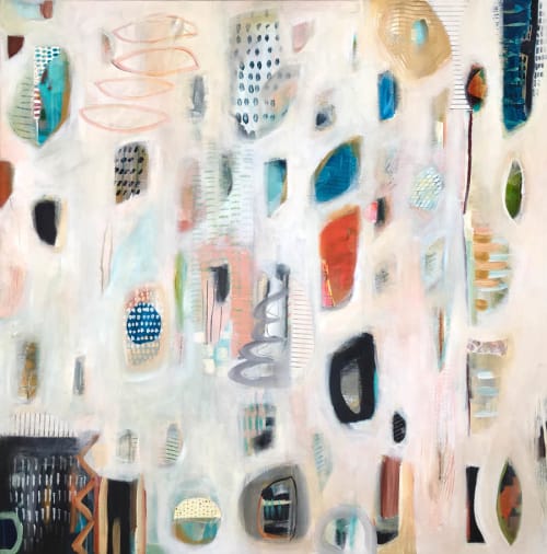 Cocktails & Airplanes at Mr A's | Oil And Acrylic Painting in Paintings by Jennifer McHugh