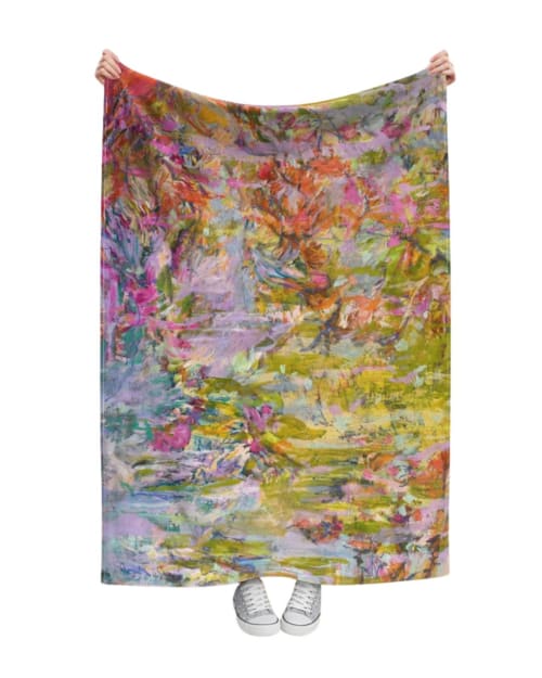 Belgian Linen Fabric Art Panel: Blossom Deeply Dorothy Fagan | Textiles by Dorothy F