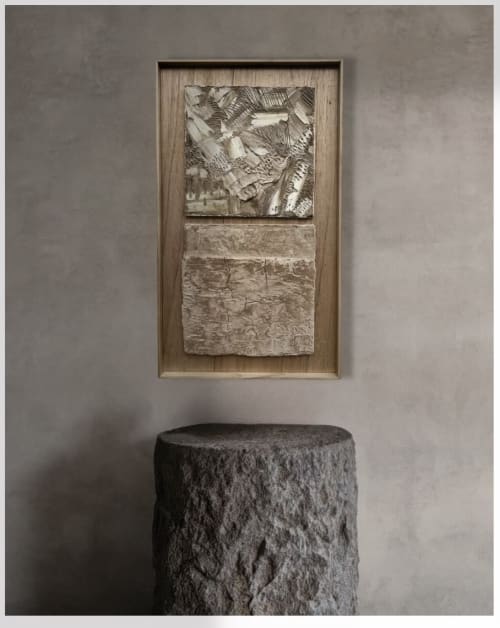 "the house with the bamboo" (sold) | Mixed Media in Paintings by VISCERAL HOME STUDIO