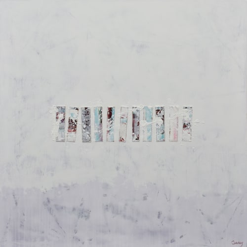 Purple Kisses acrylic painting on canvas with collage | Paintings by Lisa Fine Art