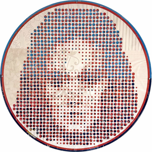 Dots Portrait #6 - Limited Edition 2/3 | Collage in Paintings by Paola Bazz