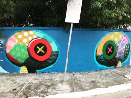“On the corner of the school” Mural | Street Murals by Tinho