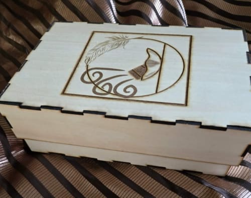 Handmade Wooden Box with Smudge Kit | Decorative Box in Decorative Objects by QUALITY OF LIFE