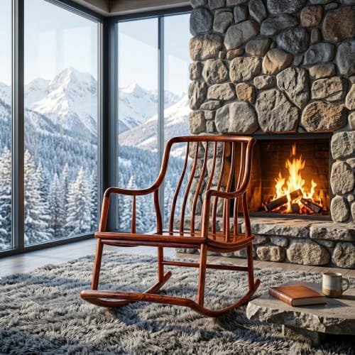 Legacy Imperial Zen Rocking Chair: Minimalist Ming Series I | Armchair in Chairs by Dynasty Artisan