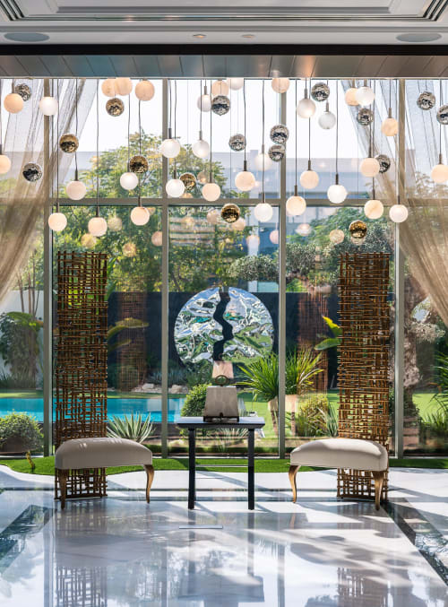 Ombré Steel Waterfall Wall Sculpture — Nitush Aroosh | Wall Hangings by Nitush Aroosh | Mumbai, India in Mumbai