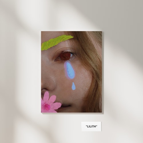 'Lilith' Impasto on Photograph Fine Art Print (Matte) | Prints by Prin Nadi